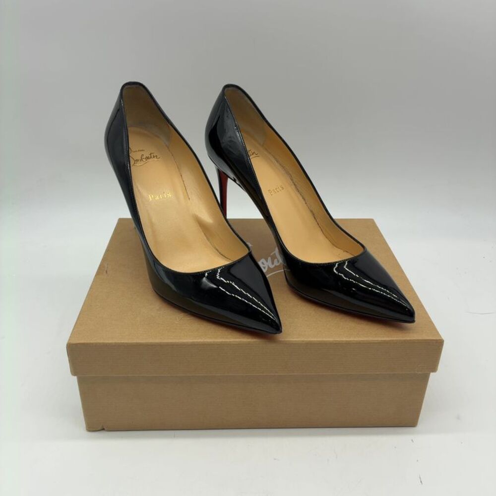 Christian Louboutin Black Patent Pointed Toe Pumps